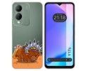 Funda Silicona Transparente para Vivo Y17s diseño Bufalo Dibujos