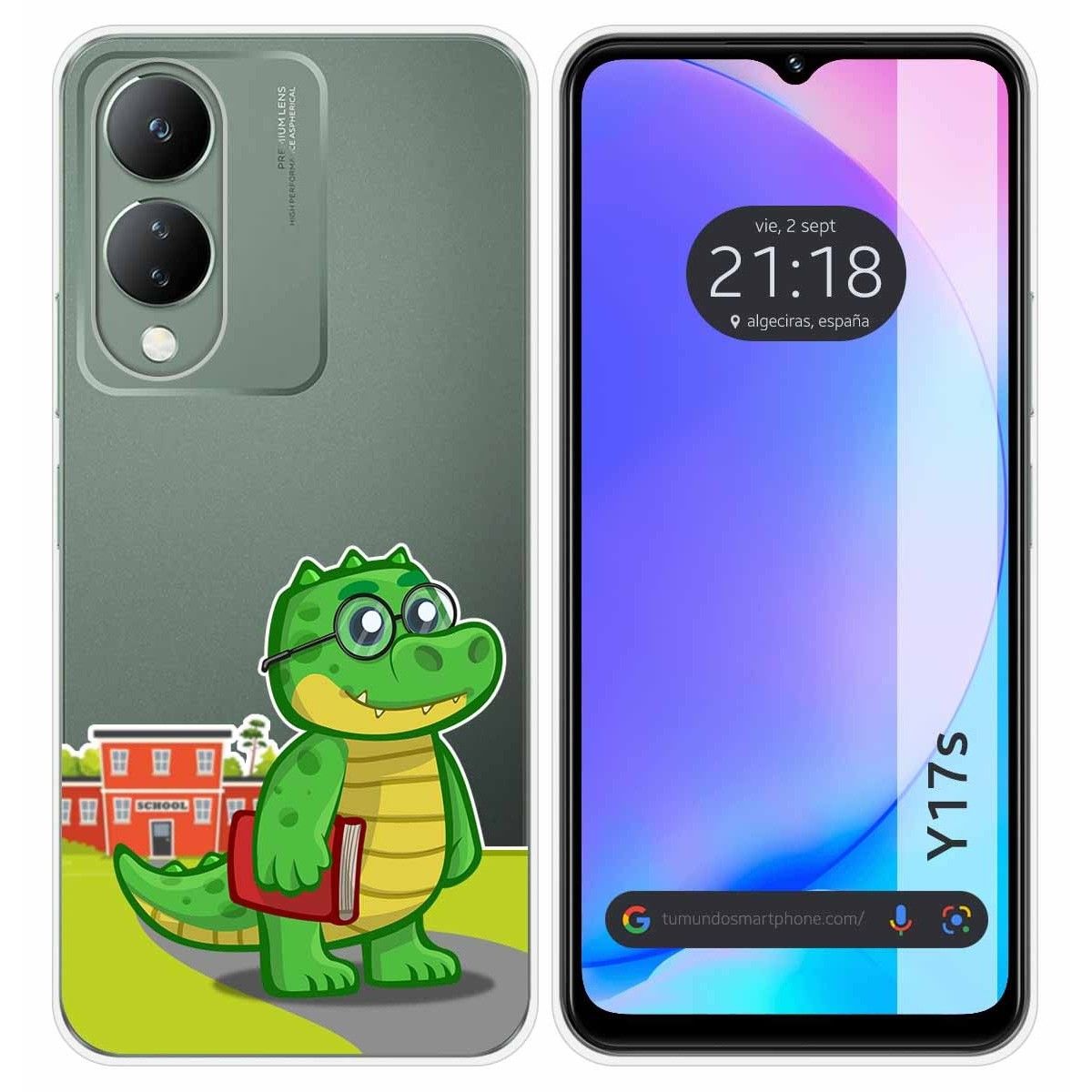 Funda Silicona Transparente para Vivo Y17s diseño Coco Dibujos
