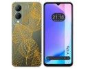 Funda Silicona Transparente para Vivo Y17s diseño Hojas Dibujos