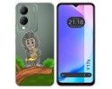 Funda Silicona Transparente para Vivo Y17s diseño Mono Dibujos