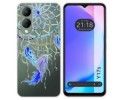 Funda Silicona Transparente para Vivo Y17s diseño Plumas Dibujos