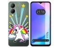 Funda Silicona Transparente para Vivo Y17s diseño Unicornio Dibujos