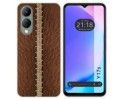 Funda Silicona para Vivo Y17s diseño Cuero 01 Dibujos