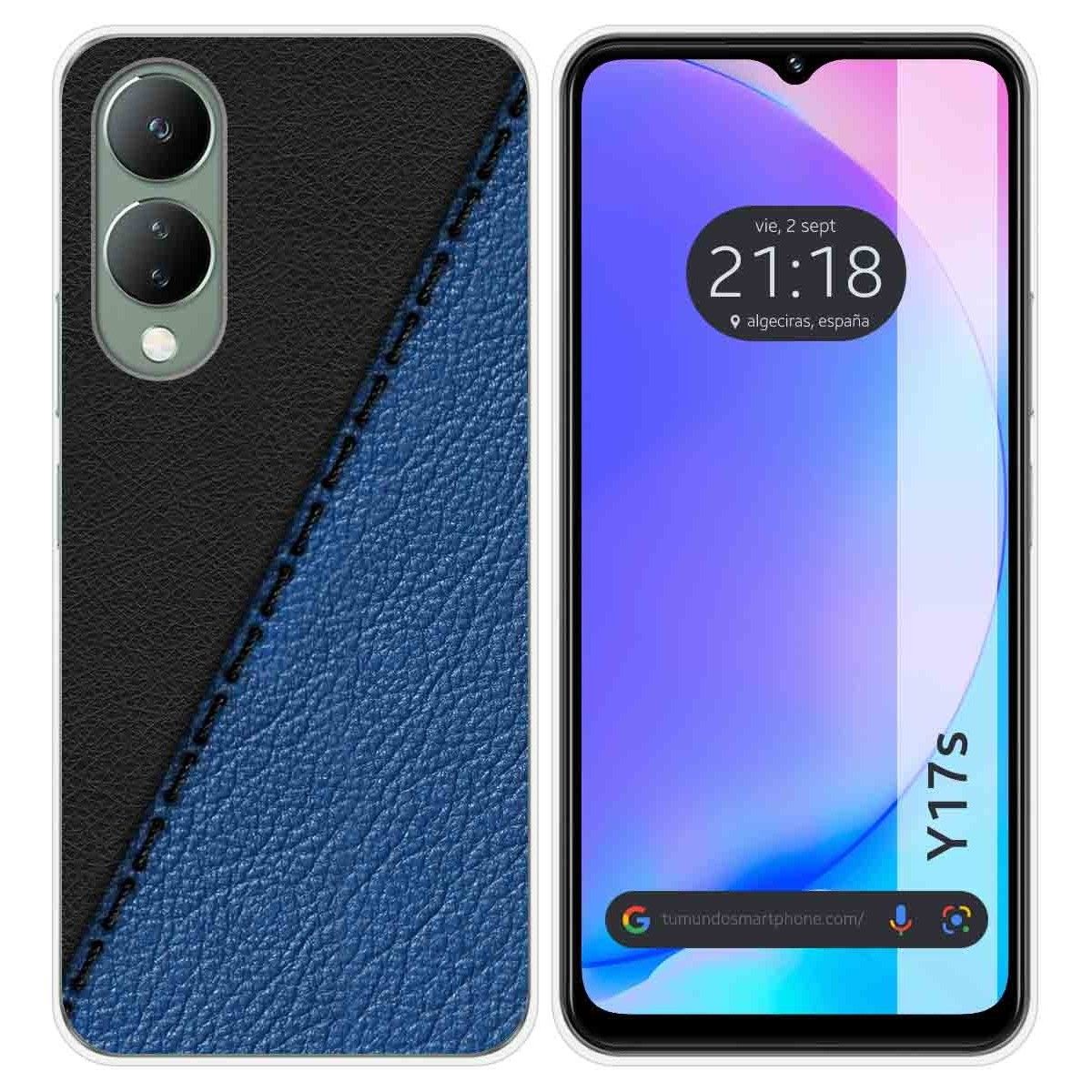 Funda Silicona para Vivo Y17s diseño Cuero 02 Dibujos
