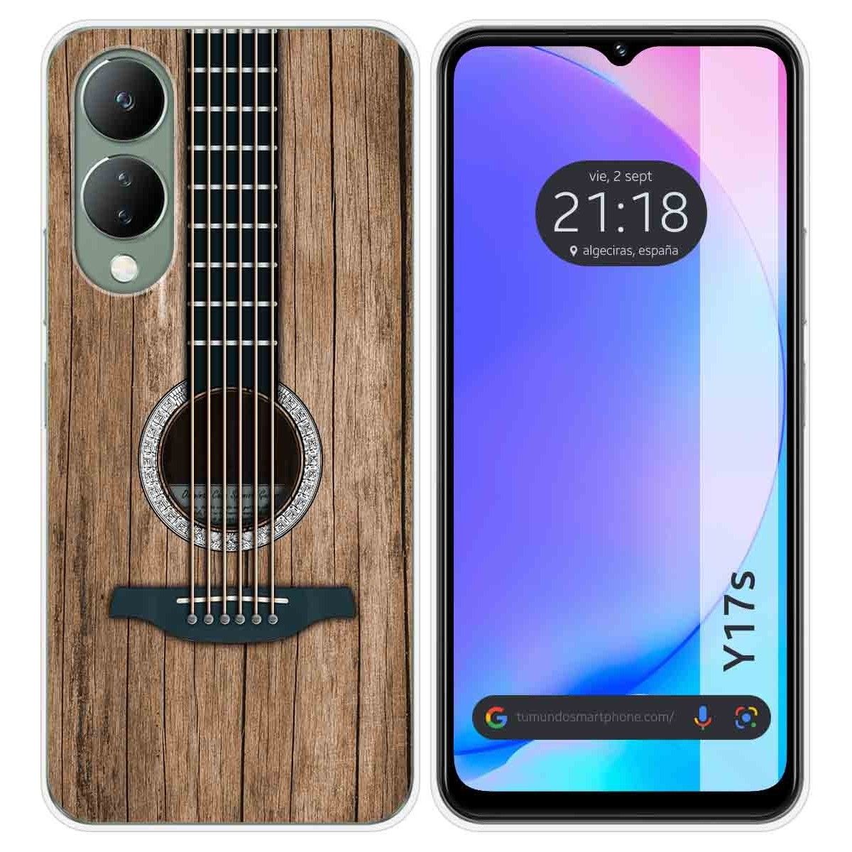 Funda Silicona para Vivo Y17s diseño Madera 11 Dibujos