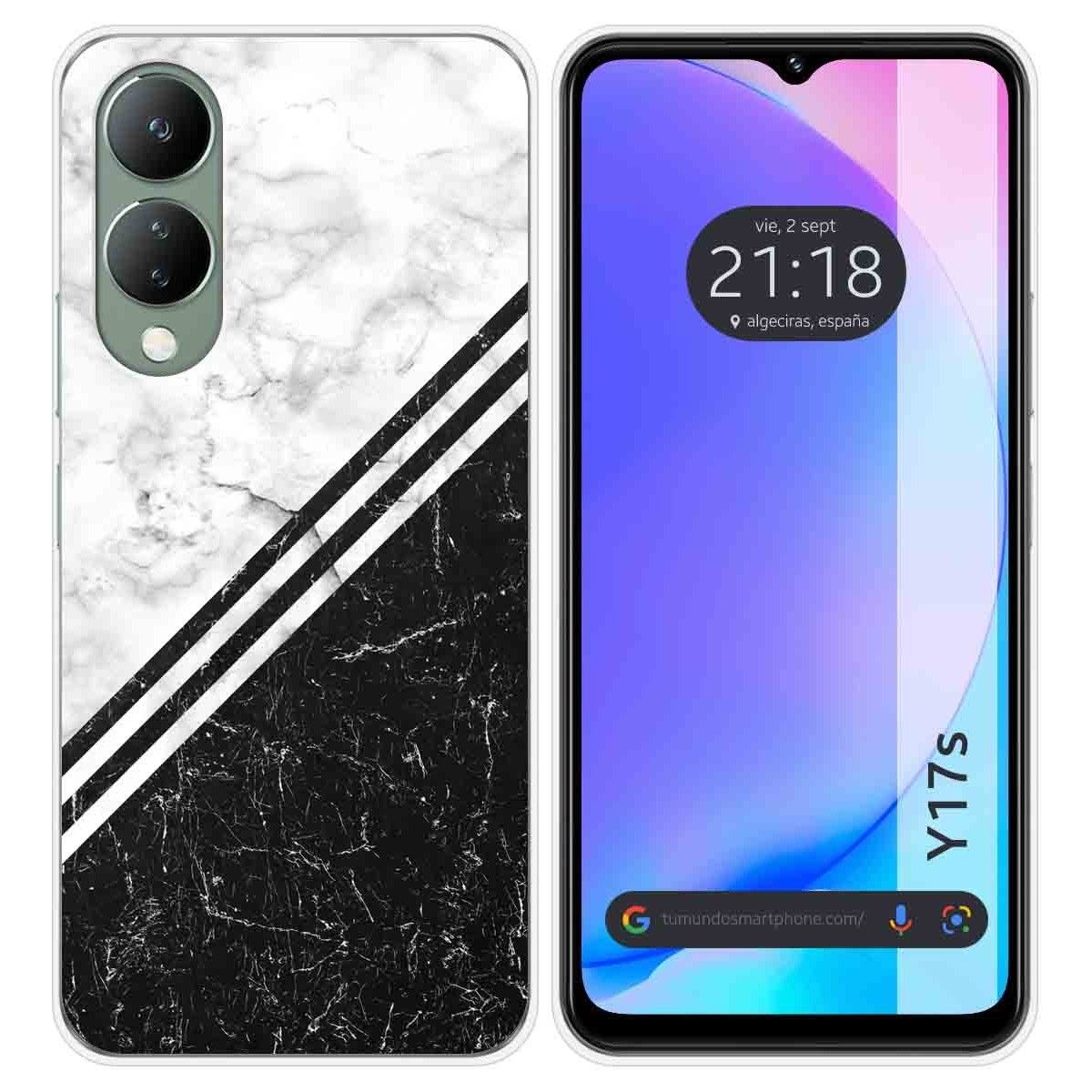 Funda Silicona para Vivo Y17s diseño Mármol 01 Dibujos
