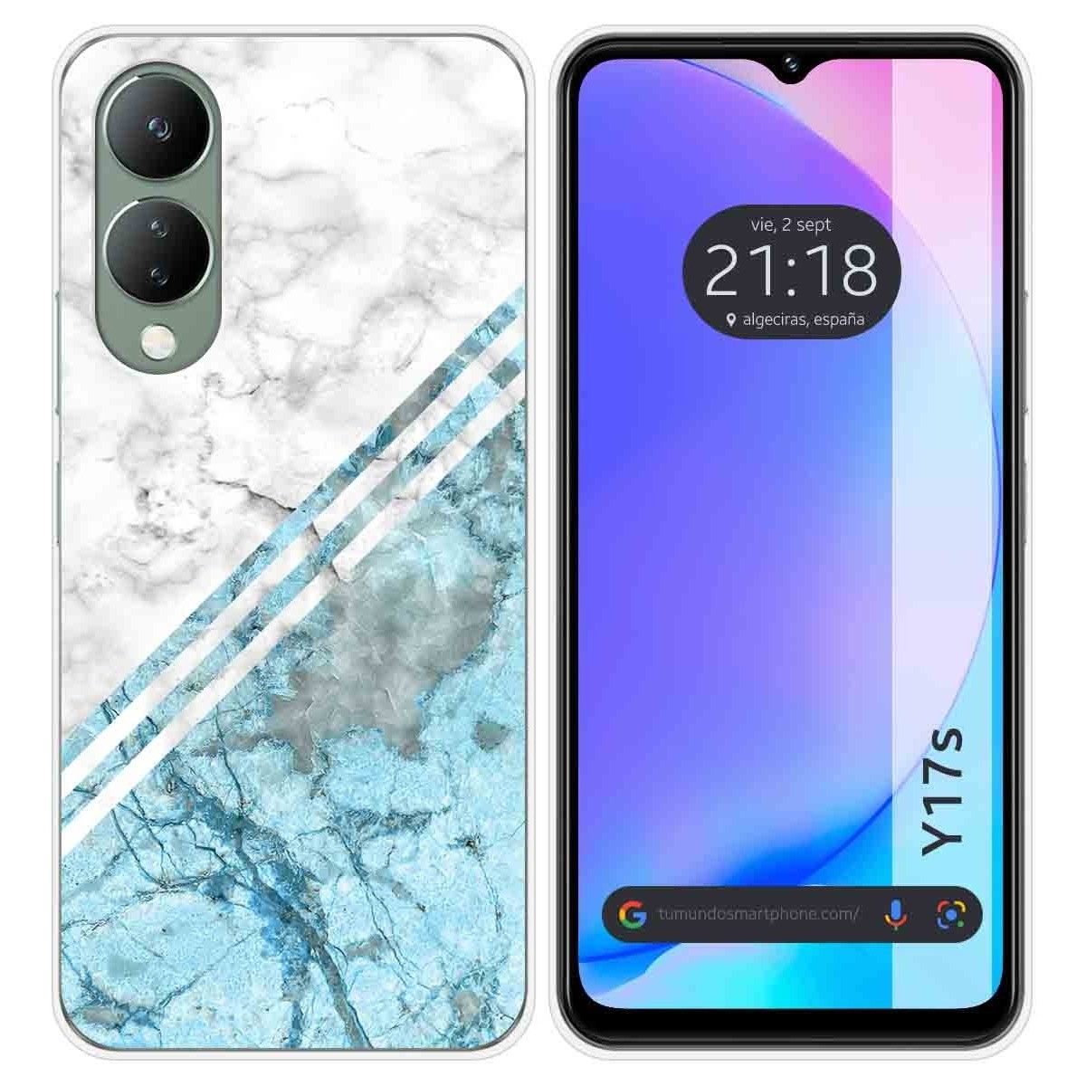 Funda Silicona para Vivo Y17s diseño Mármol 02 Dibujos