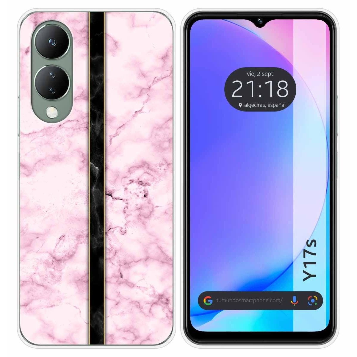 Funda Silicona para Vivo Y17s diseño Mármol 04 Dibujos