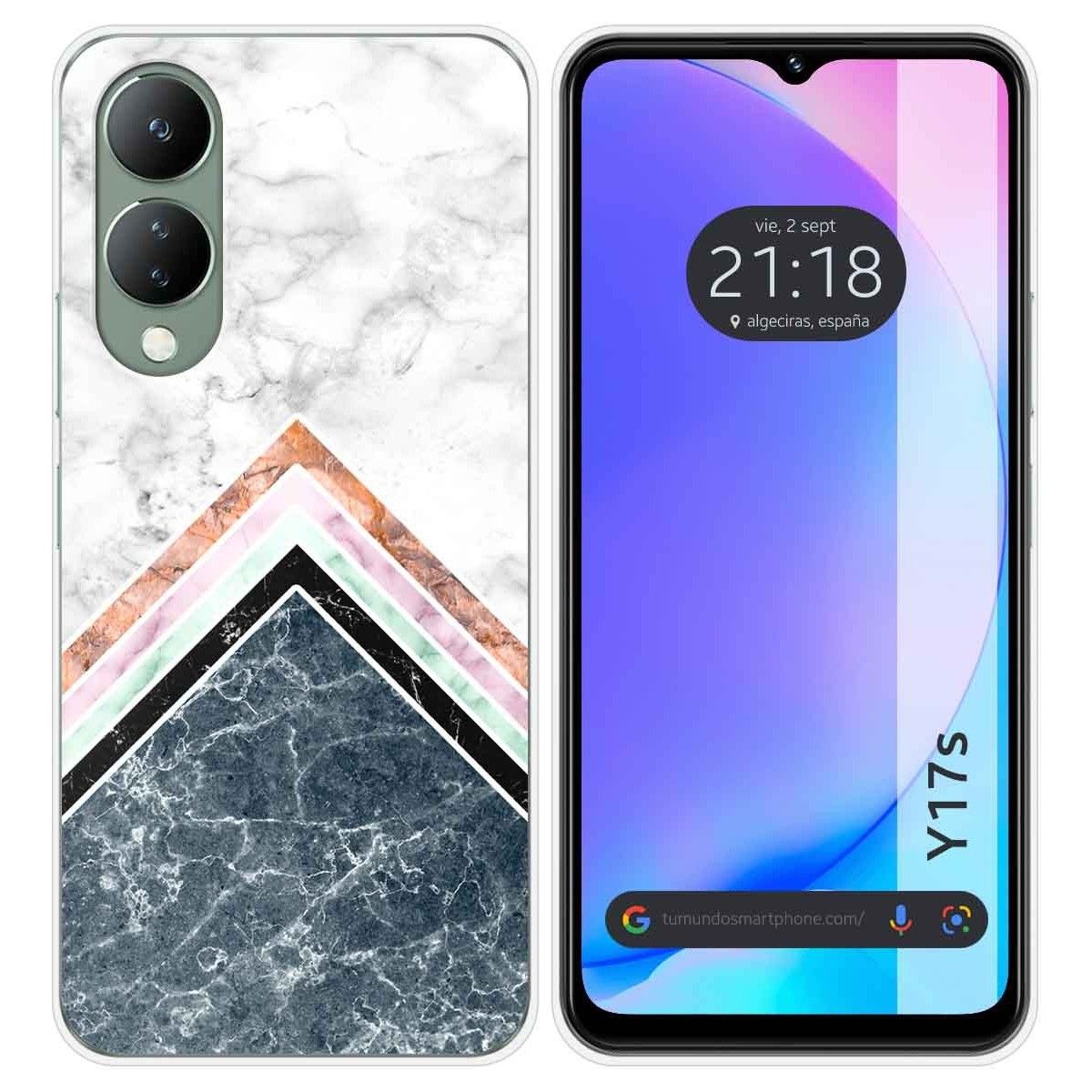 Funda Silicona para Vivo Y17s diseño Mármol 05 Dibujos