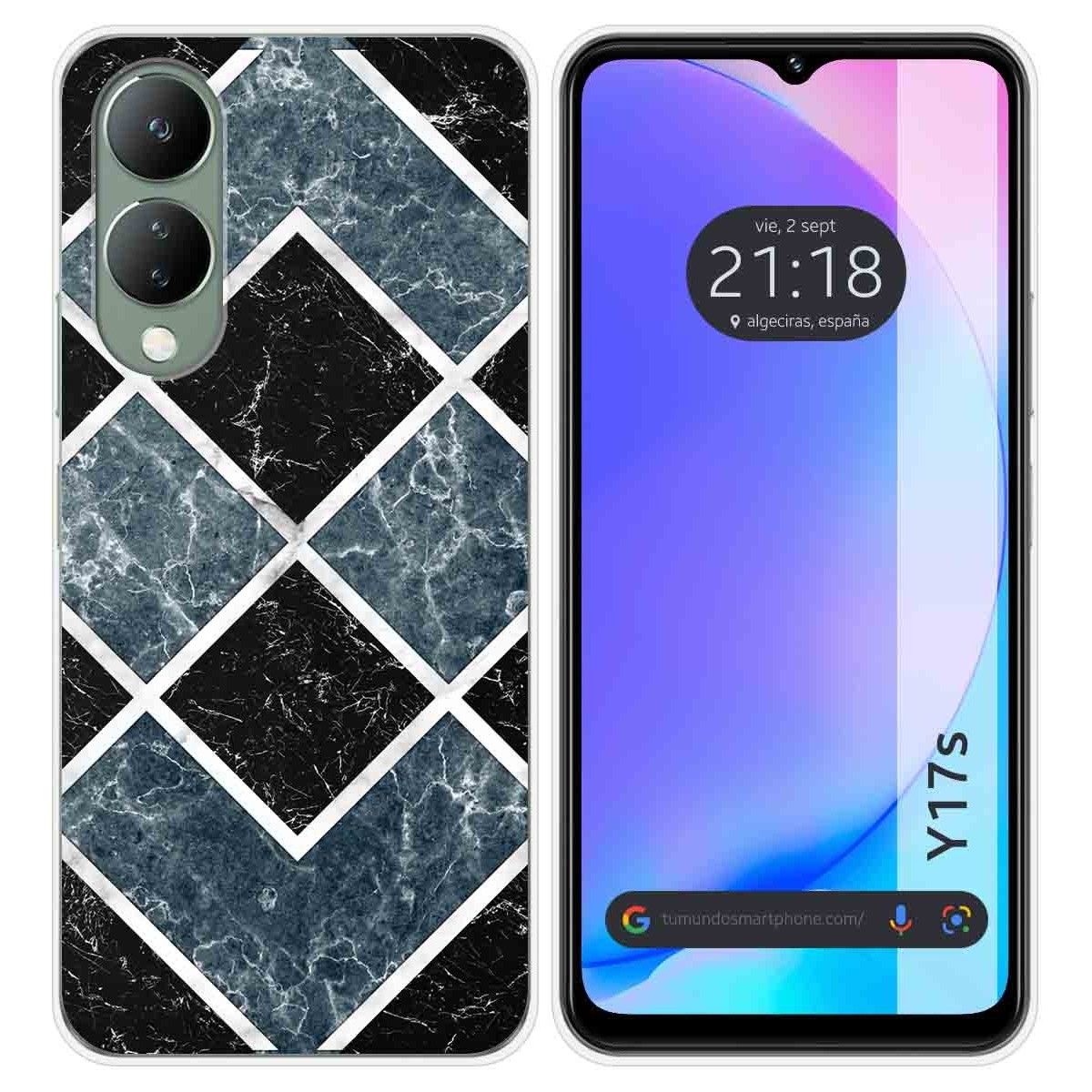 Funda Silicona para Vivo Y17s diseño Mármol 06 Dibujos