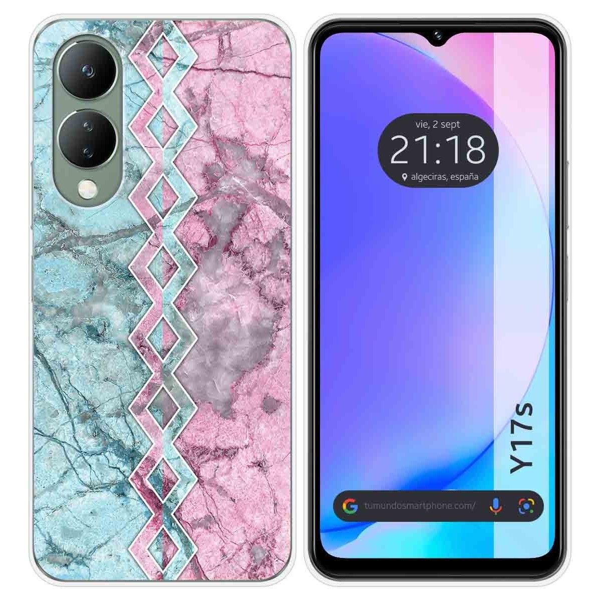 Funda Silicona para Vivo Y17s diseño Mármol 08 Dibujos
