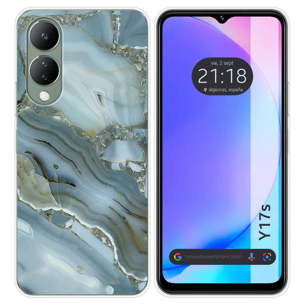 Funda Silicona para Vivo Y17s diseño Mármol 09 Dibujos