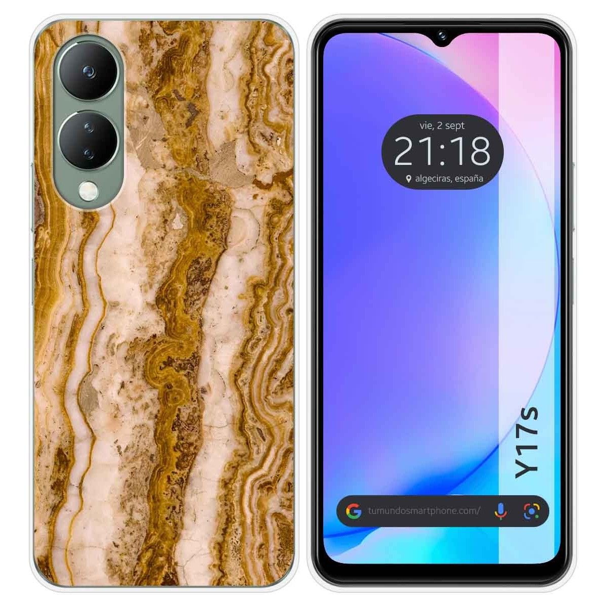 Funda Silicona para Vivo Y17s diseño Mármol 10 Dibujos