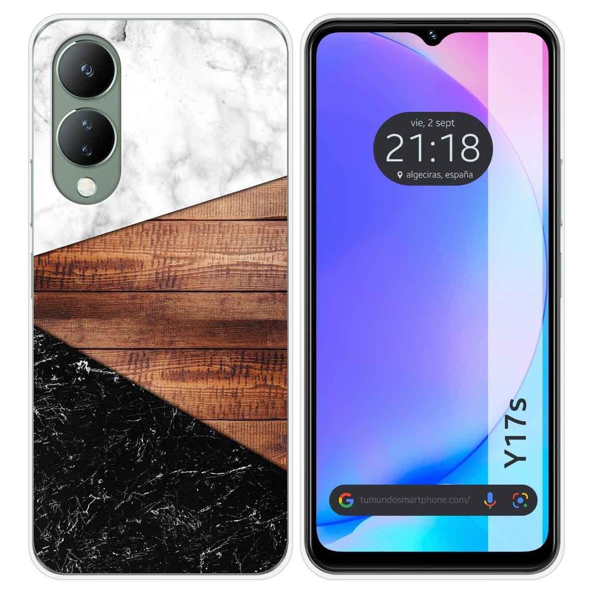 Funda Silicona para Vivo Y17s diseño Mármol 11 Dibujos