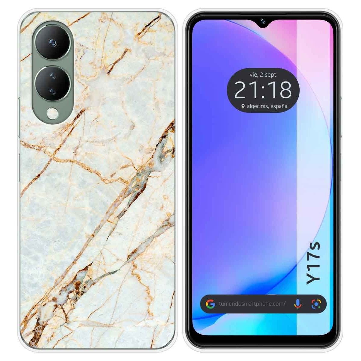 Funda Silicona para Vivo Y17s diseño Mármol 13 Dibujos