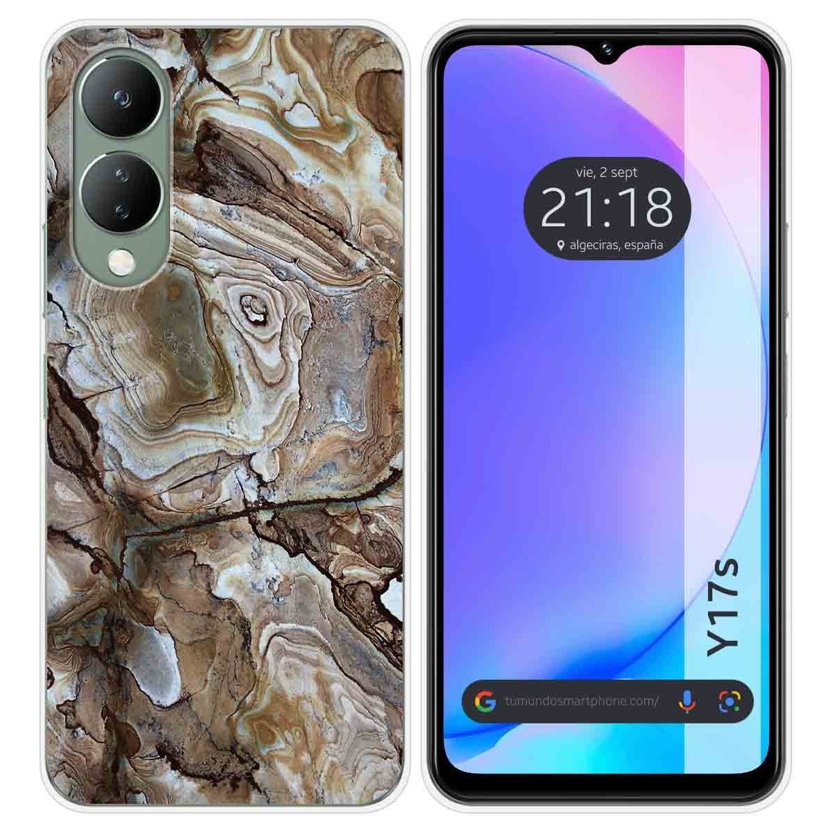 Funda Silicona para Vivo Y17s diseño Mármol 14 Dibujos