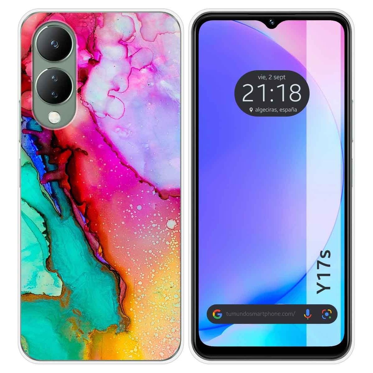 Funda Silicona para Vivo Y17s diseño Mármol 15 Dibujos