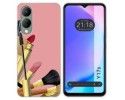 Funda Silicona para Vivo Y17s diseño Brochas Dibujos