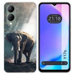 Funda Silicona para Vivo Y17s diseño Elefante Dibujos