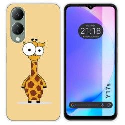 Funda Silicona para Vivo Y17s diseño Jirafa Dibujos