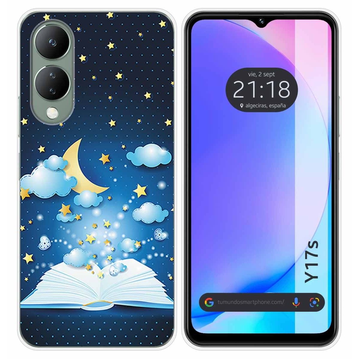Funda Silicona para Vivo Y17s diseño Libro Cuentos Dibujos