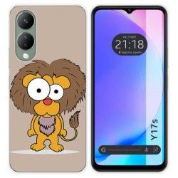 Funda Silicona para Vivo Y17s diseño Leon Dibujos