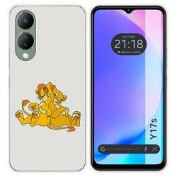 Funda Silicona para Vivo Y17s diseño Leones Dibujos
