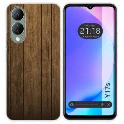 Funda Silicona para Vivo Y17s diseño Madera Dibujos