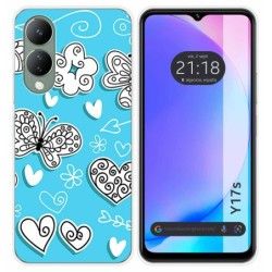 Funda Silicona para Vivo Y17s diseño Mariposas Dibujos