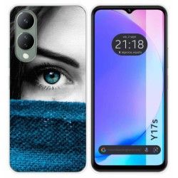 Funda Silicona para Vivo Y17s diseño Ojo Dibujos