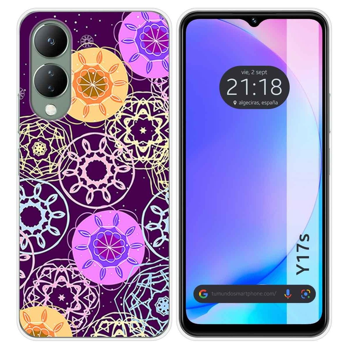 Funda Silicona para Vivo Y17s diseño Radial Dibujos