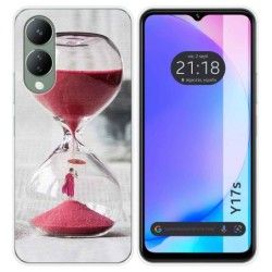 Funda Silicona para Vivo Y17s diseño Reloj Dibujos
