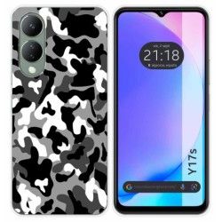 Funda Silicona para Vivo Y17s diseño Snow Camuflaje Dibujos