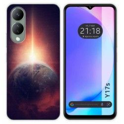 Funda Silicona para Vivo Y17s diseño Tierra Dibujos