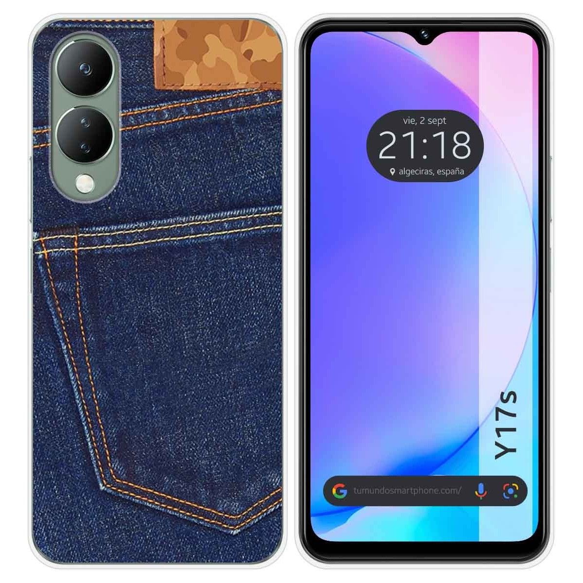 Funda Silicona para Vivo Y17s diseño Vaquero Dibujos