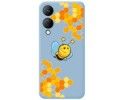 Funda Silicona Líquida Azul para Vivo Y17s diseño Abeja Dibujos