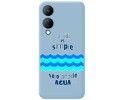 Funda Silicona Líquida Azul para Vivo Y17s diseño Agua Dibujos
