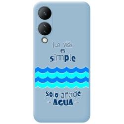 Funda Silicona Líquida Azul para Vivo Y17s diseño Agua Dibujos