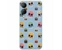 Funda Silicona Líquida Azul para Vivo Y17s diseño Catrina Dibujos