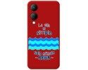 Funda Silicona Líquida Roja para Vivo Y17s diseño Agua Dibujos