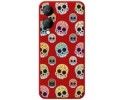 Funda Silicona Líquida Roja para Vivo Y17s diseño Catrina Dibujos