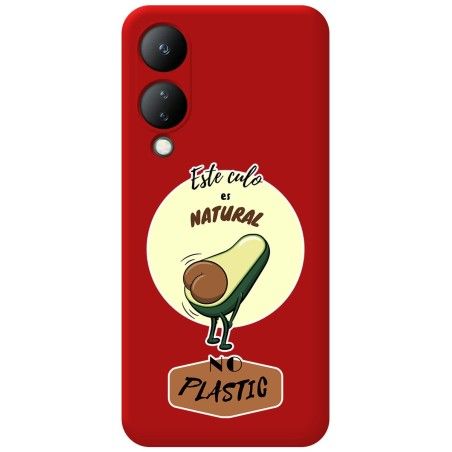 Funda Silicona Líquida Roja para Vivo Y17s diseño Culo Natural Dibujos