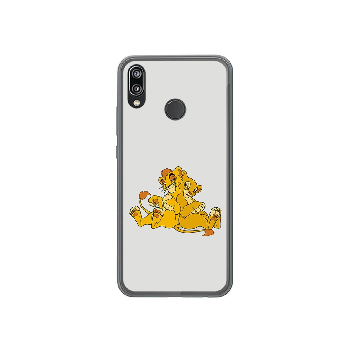 Funda Gel Tpu para Huawei P20 Lite Diseño Leones Dibujos