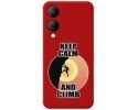Funda Silicona Líquida Roja para Vivo Y17s diseño Hombre Escalada Dibujos
