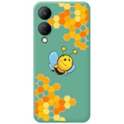 Funda Silicona Líquida Verde para Vivo Y17s diseño Abeja Dibujos