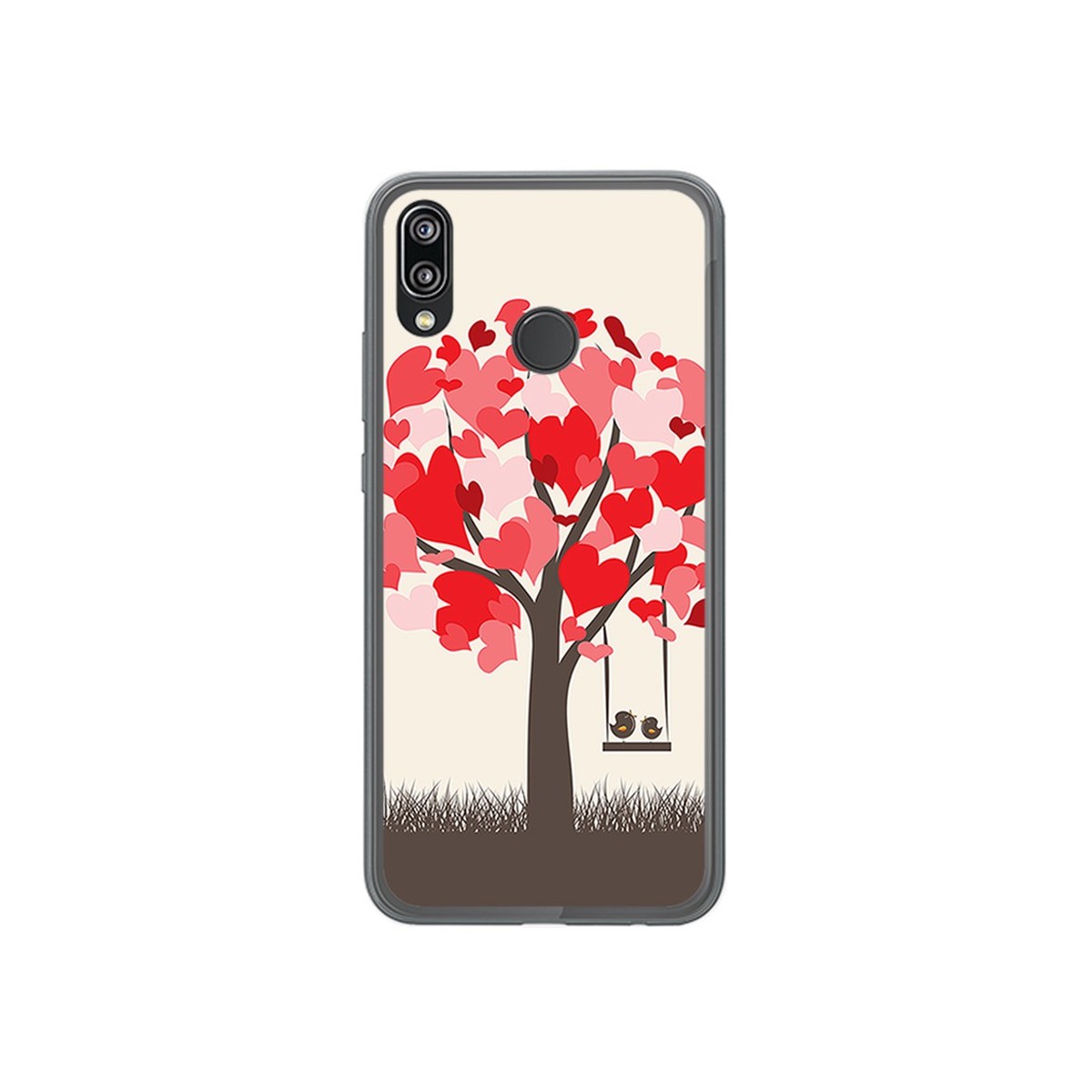 Funda Gel Tpu para Huawei P20 Lite Diseño Pajaritos Dibujos