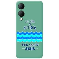 Funda Silicona Líquida Verde para Vivo Y17s diseño Agua Dibujos