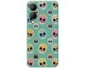 Funda Silicona Líquida Verde para Vivo Y17s diseño Catrina Dibujos