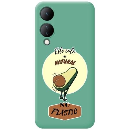 Funda Silicona Líquida Verde para Vivo Y17s diseño Culo Natural Dibujos