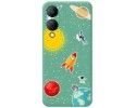 Funda Silicona Líquida Verde para Vivo Y17s diseño Espacio Dibujos